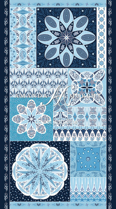 Celestial Lights Blue Ruler Panel Bundle with Oval Rulers - Image 3