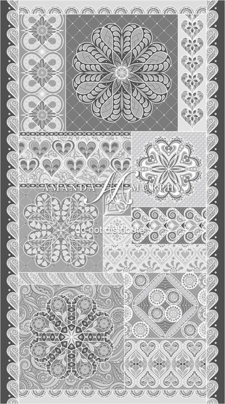 Heart Ruler Panel Silver