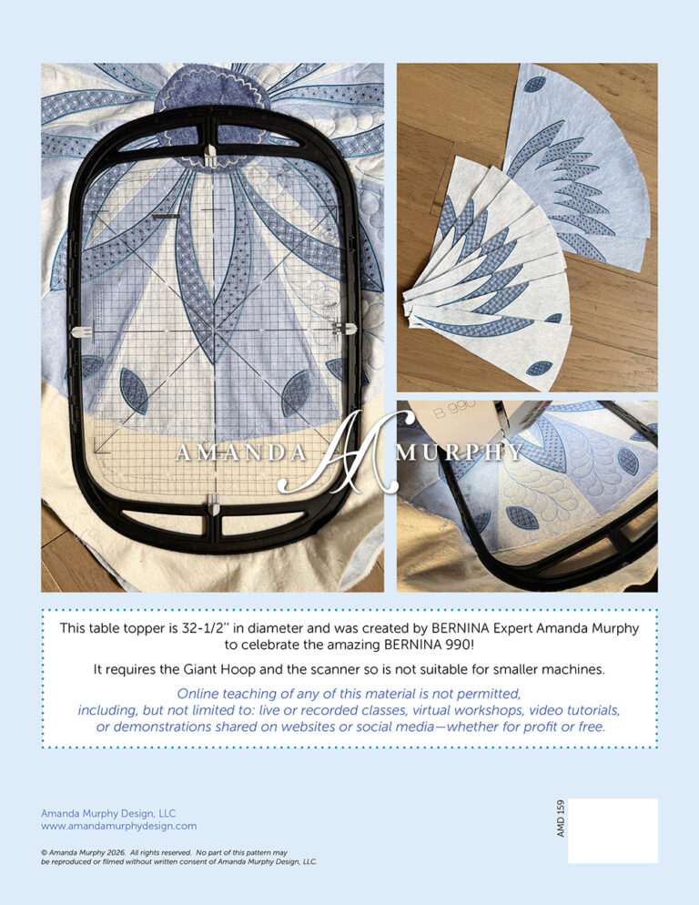 BERNINA 990 Table Topper (Printed) - Amanda's blog